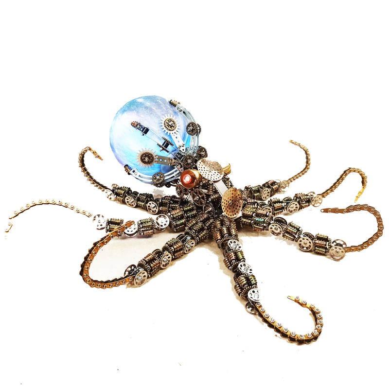 Load image into Gallery viewer, 2400PCS+ Steampunk Mechanical Octopus Metal DIY 3D Model Kit
