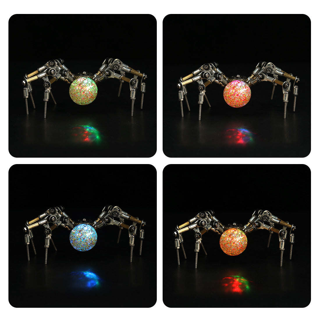 270PCS + 3D MINI MECANICAL SPIDER DIY Model Kits Metal Puzzle