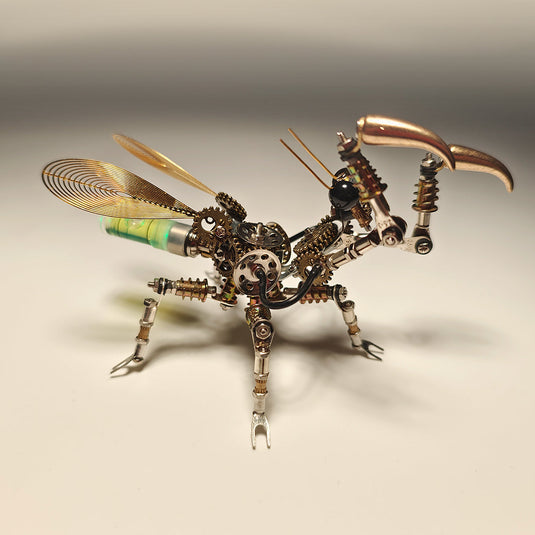 300PCS+ Steampunk Mantis Metal DIY Insect Model Kits with Colorful Lig ...