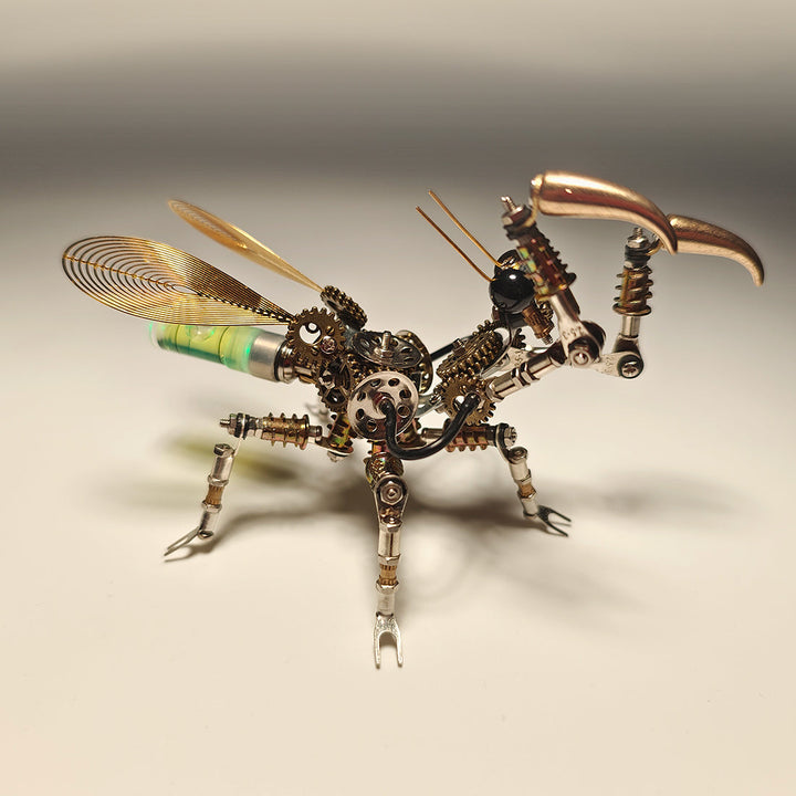300PCS+ Steampunk Mantis Metal DIY Insect Model Kits with Colorful Lig ...