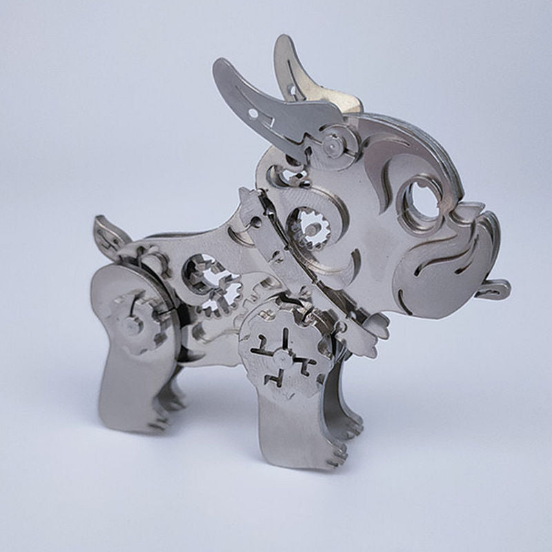 Laad de afbeelding in galerijviewer, 3D DIY Bulldog Metal Puzzle Model Kit
