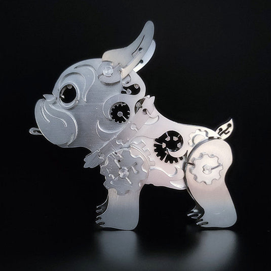 Kit de modelo de rompecabezas de metal bulldog de bricolaje 3D