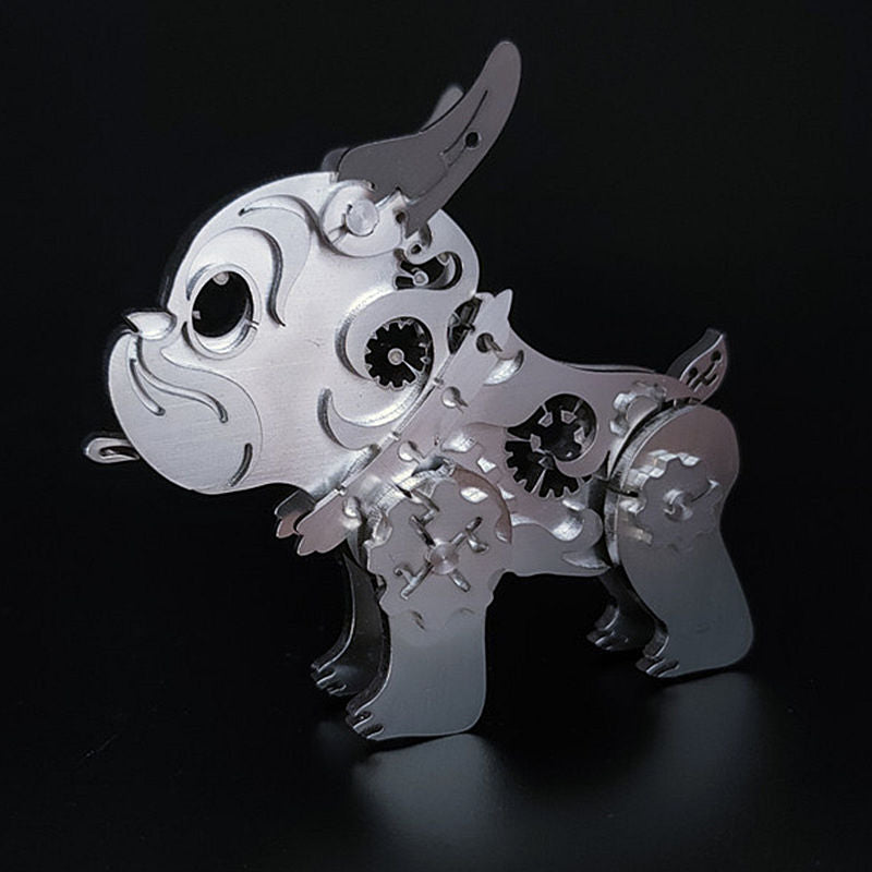 3D DIY Bulldog Metall Puzzle Model Kit