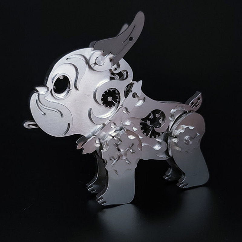Laden Sie das Bild in Galerie -Viewer, {3D DIY Bulldog Metall Puzzle Model Kit
