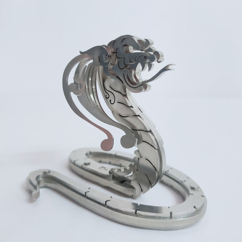 Load image into Gallery viewer, 3D DIY King Cobra Puzzle Metal Model Kit
