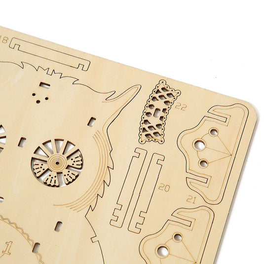 Kit de modelo de bricolaje 3D búho esqueleto péndulo mecánico reloj