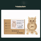 3D DIY Model Kit Owl Skelett Mechanische Pendeluhr