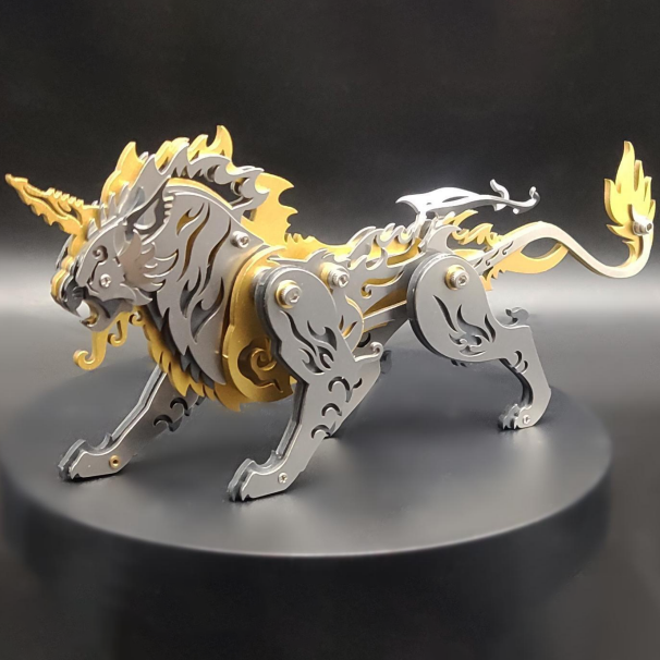 3D Metal Mechanical Variation Tiger Puzzle Model Kit