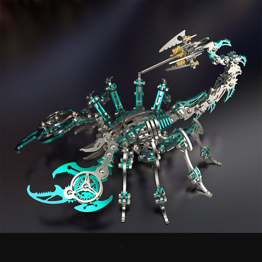 4pcs 3D Scorpion DIY Metal Puzzle Kit de modèle coloré pour les cadeaux et la décoration