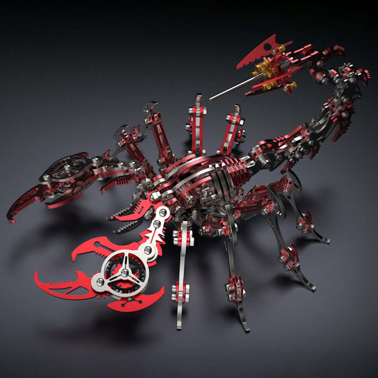 4pcs 3D Scorpion DIY Metal Puzzle Kit de modèle coloré pour les cadeaux et la décoration