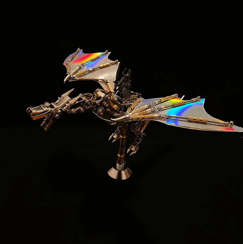 Fly Dragon Mechanical 3D Metal Diy Puzzle Model Kit avec base