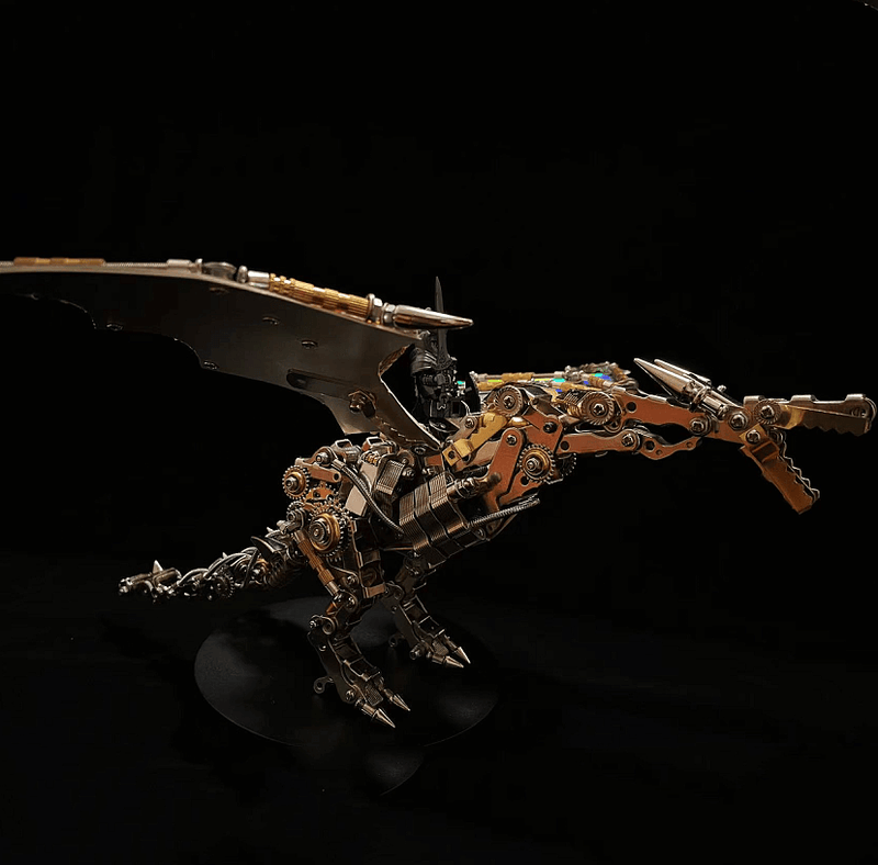 Laad de afbeelding in galerijviewer, Fly Dragon Mechanical 3D Metal Diy Puzzle Model Kit met basis
