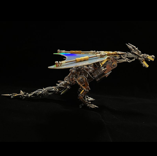 Fly Dragon Mechanical 3D Metal DIY Puzzle Model Kit With Base