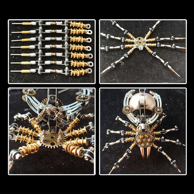 Laden Sie das Bild in Galerie -Viewer, {Steampunk 512pcs Metall Spider Desk Lampe Modell DIY Assemble Kits
