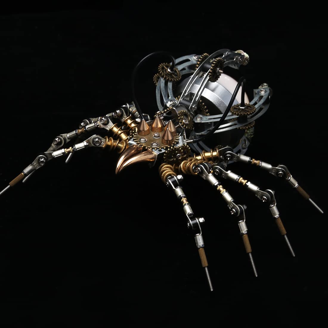 Steampunk 512pcs Metall Spider Desk Lampe Modell DIY Assemble Kits