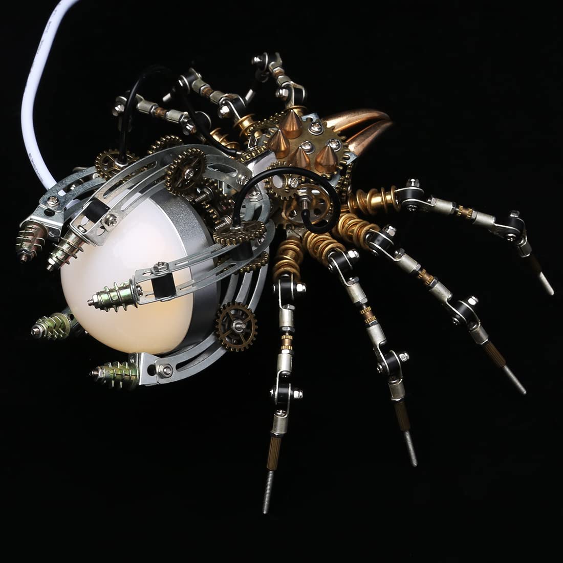 Steampunk 512pcs Metall Spider Desk Lampe Modell DIY Assemble Kits