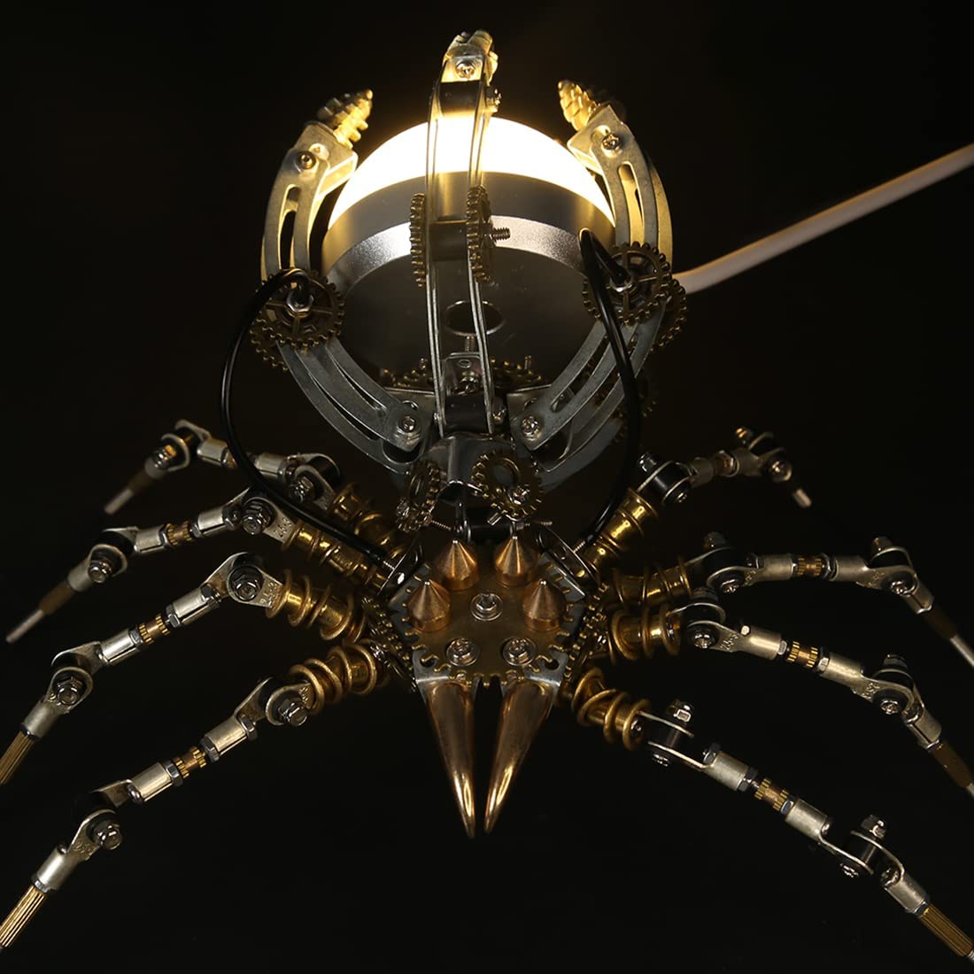 Steampunk 512pcs Metall Spider Desk Lampe Modell DIY Assemble Kits