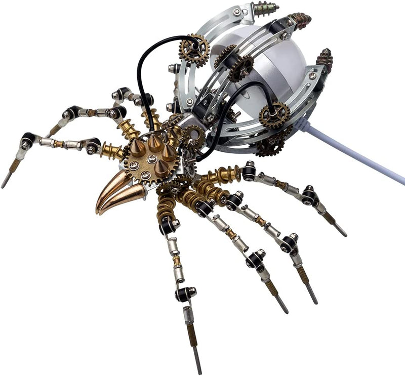Load image into Gallery viewer, Steampunk 512pcs Metal Spider Desk Lamp Model DIY Assemble Kits
