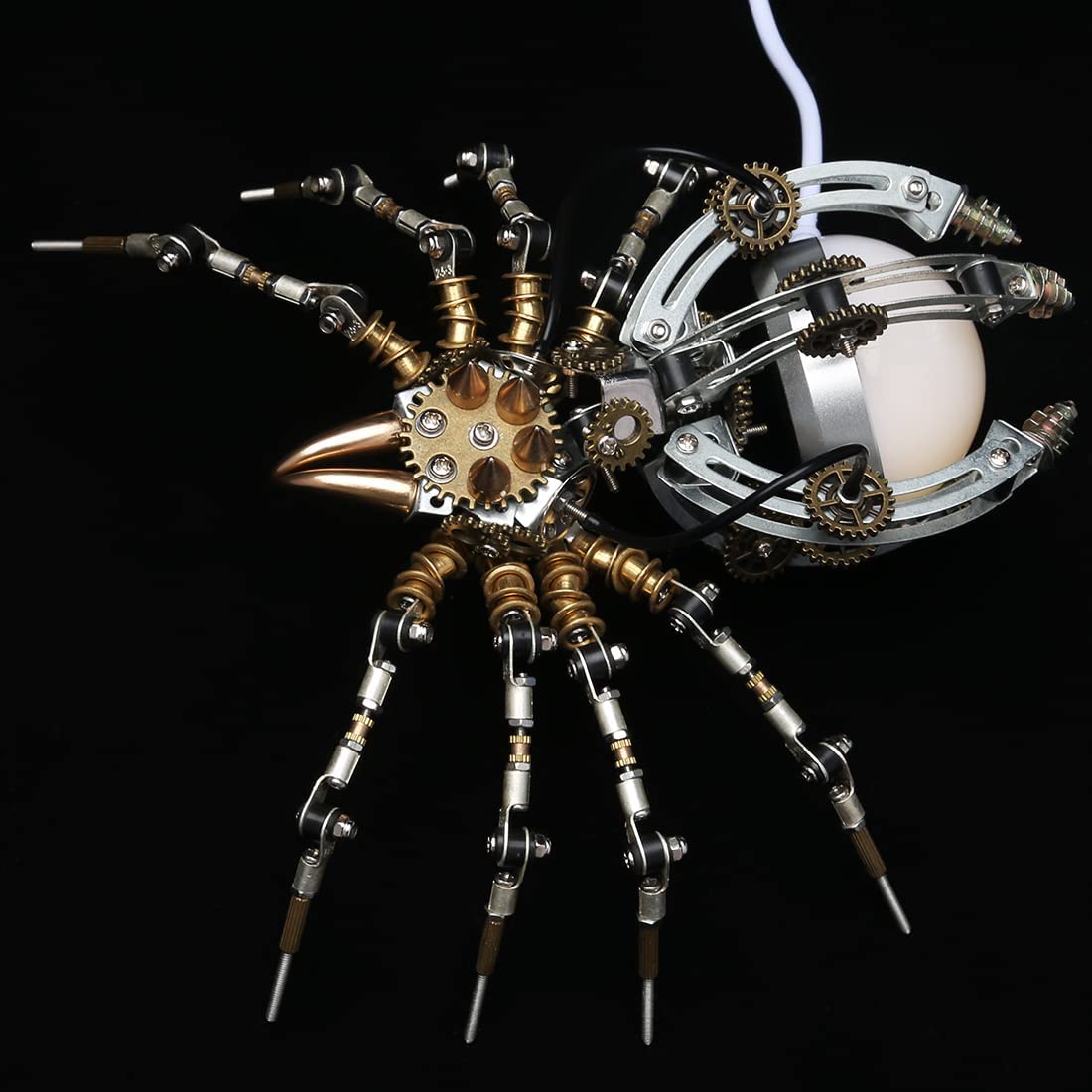 Steampunk 512pcs Metall Spider Desk Lampe Modell DIY Assemble Kits