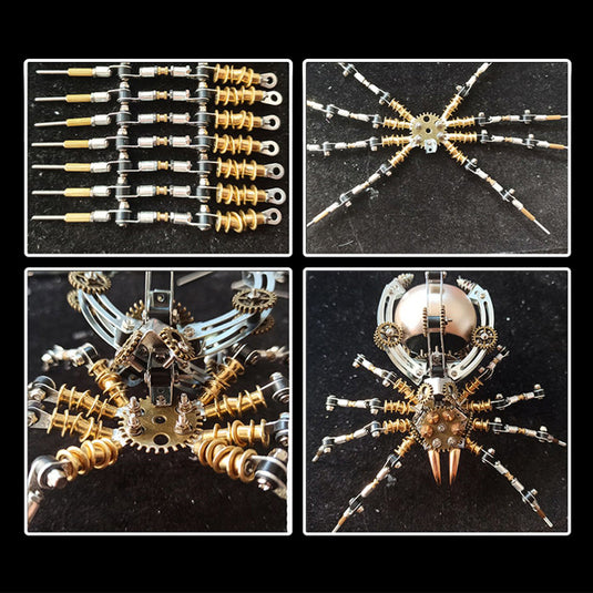 Steampunk 512pcs kits de bricolaje modelo de metal araña con altavoz Bluetooth