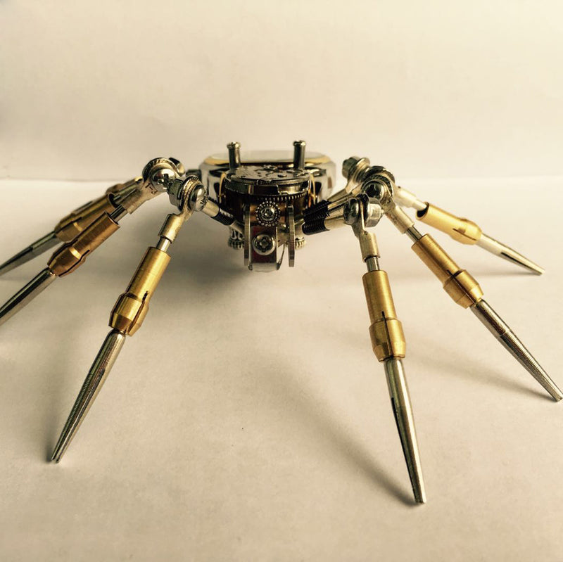 Load image into Gallery viewer, Steampunk DIY Assembly 3D Metal Mechanical Spider Clock Model Kit
