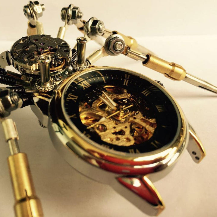 Steampunk DIY Assembly 3D Metal Mechanical Spider Clock Model Kit ...