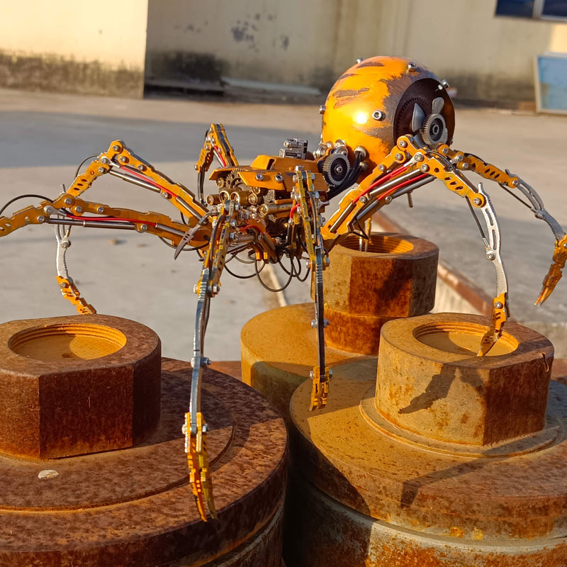 Laad de afbeelding in galerijviewer, Steampunk Diy Battle Beschadigde Spider Metal Puzzle 3D Model Kit
