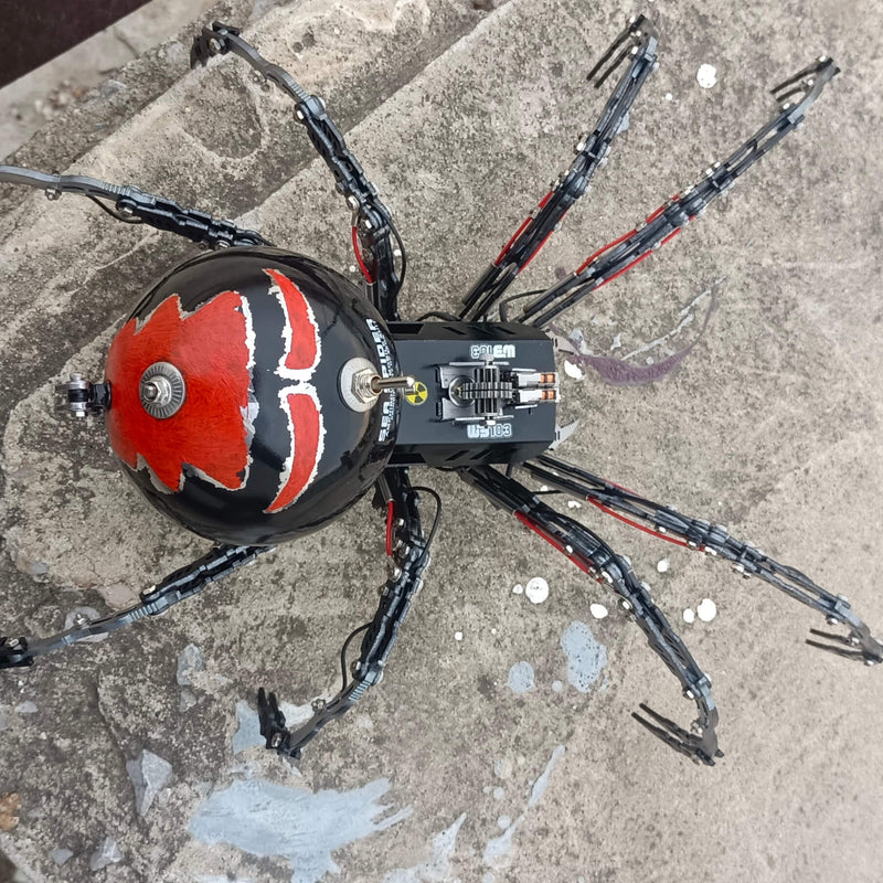 Laden Sie das Bild in Galerie -Viewer, {Steampunk DIY Klettern schwarzer Witwe Spider Metall Puzzle Großes Modell Kit
