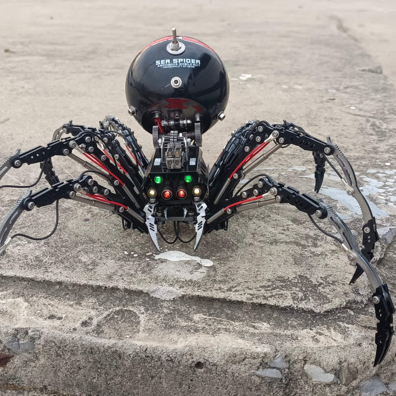 Load image into Gallery viewer, Steampunk DIY Climbing Black Widow Spider Metal Puzzle Big Model Kit
