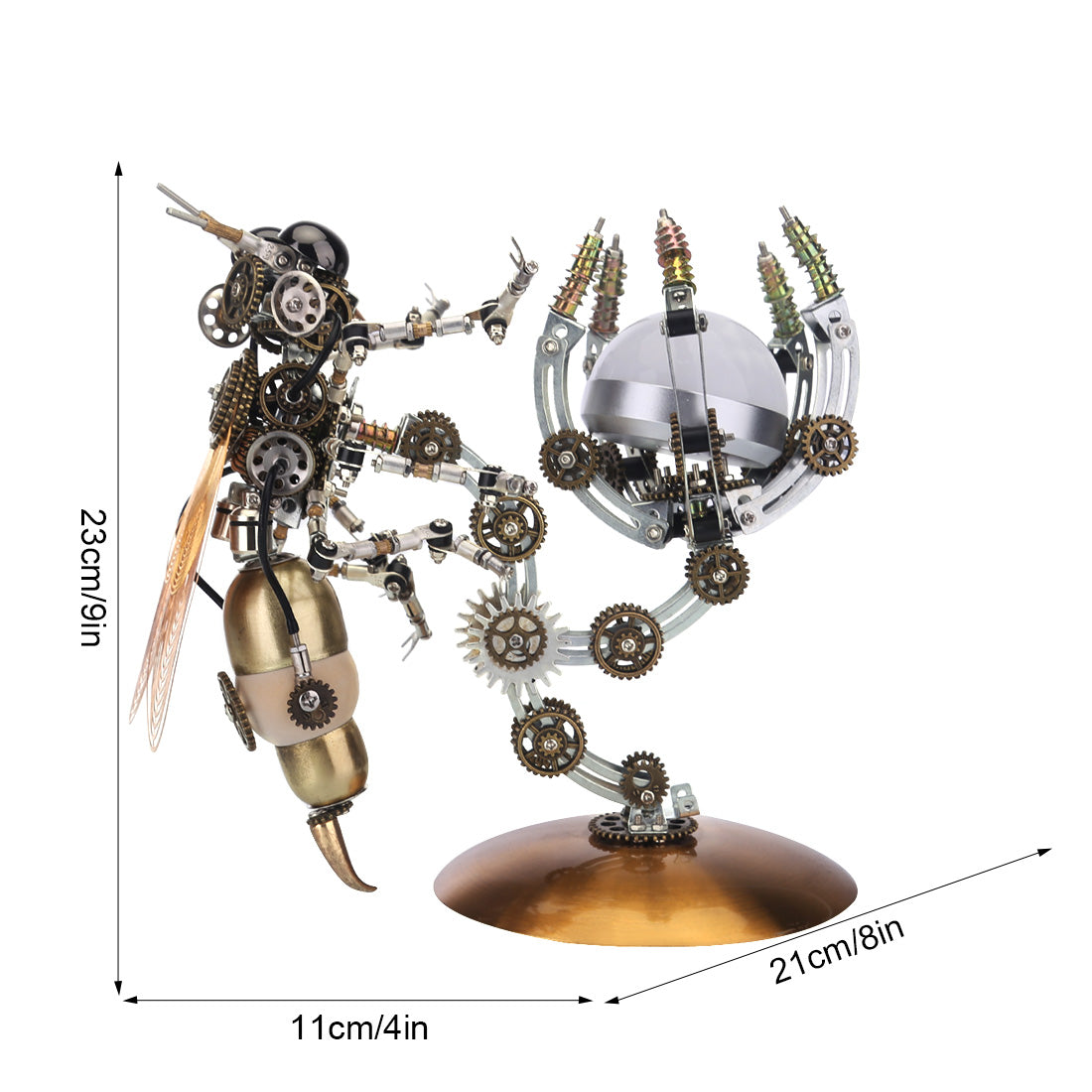 Steampunk Wasp 3D Multiple Szenenmodell -Kit -Puzzle mit Basis