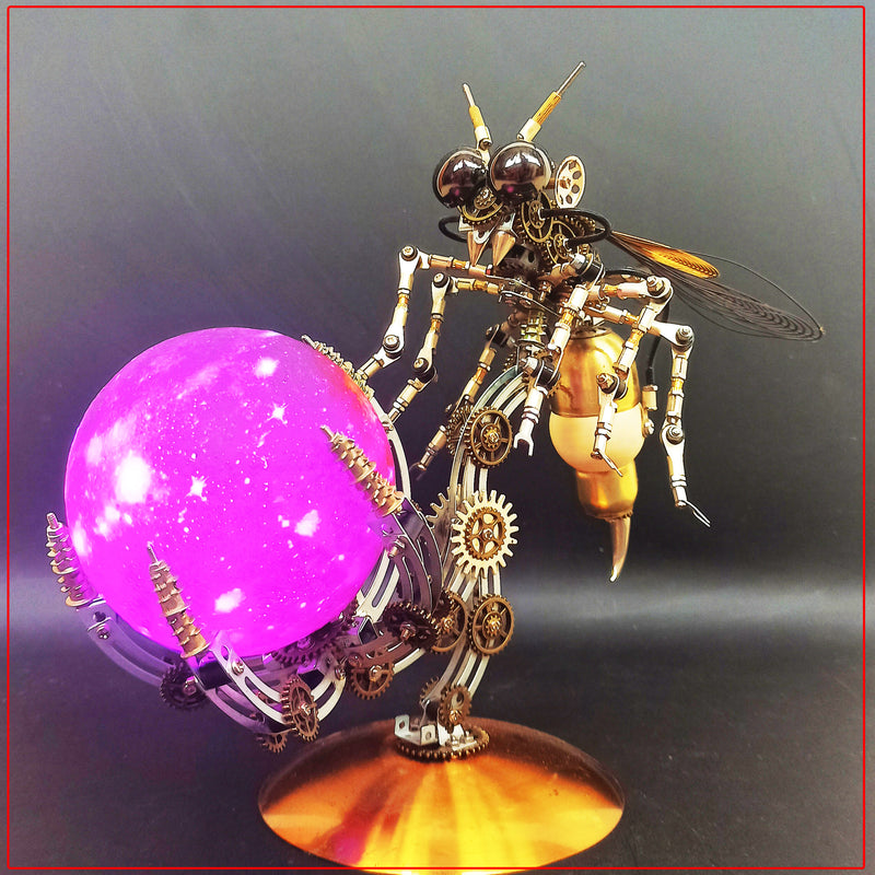 Load image into Gallery viewer, Steampunk Wasp 3D Multiple Scene Model Kit Puzzle with Base
