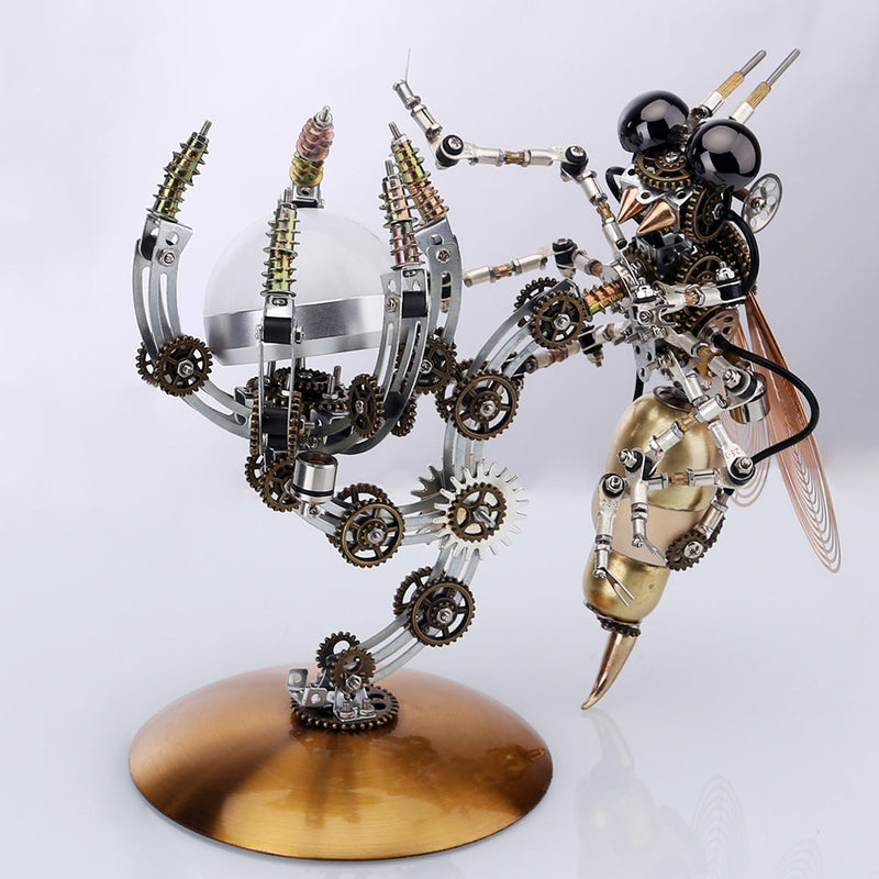 Laden Sie das Bild in Galerie -Viewer, {Steampunk Wasp 3D Multiple Szenenmodell -Kit -Puzzle mit Basis
