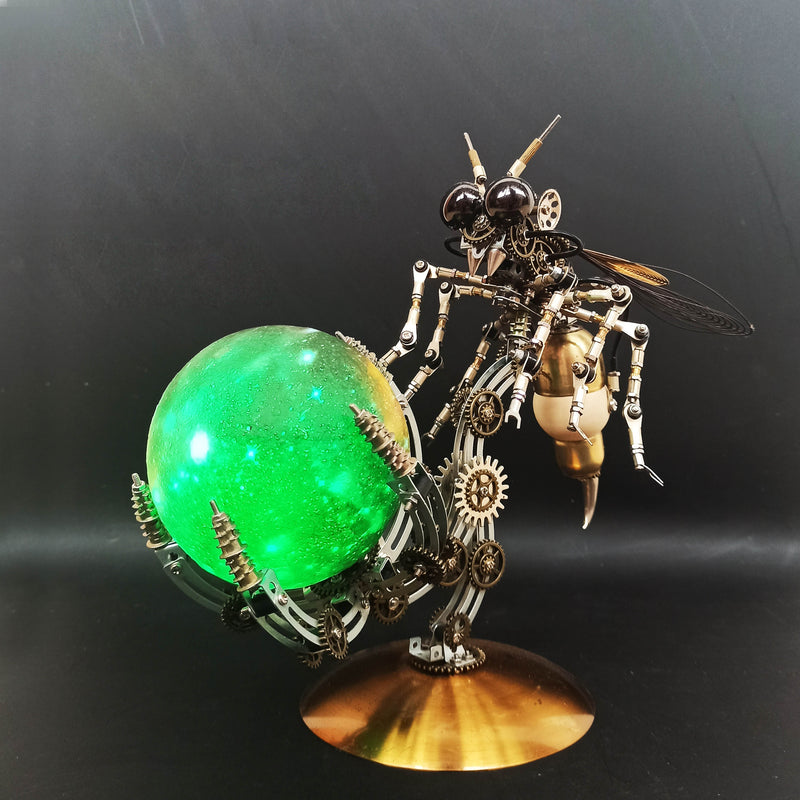 Laden Sie das Bild in Galerie -Viewer, {Steampunk Wasp 3D Multiple Szenenmodell -Kit -Puzzle mit Basis
