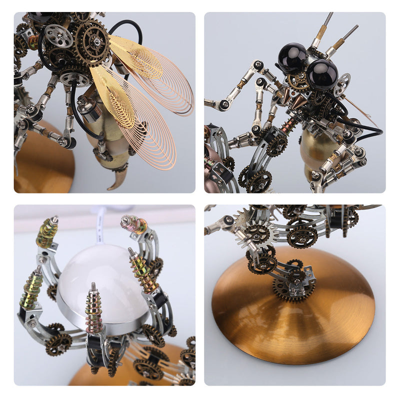 Laad de afbeelding in galerijviewer, Steampunk Wasp 3D Multiple Scene Model Kit Puzzle met basis
