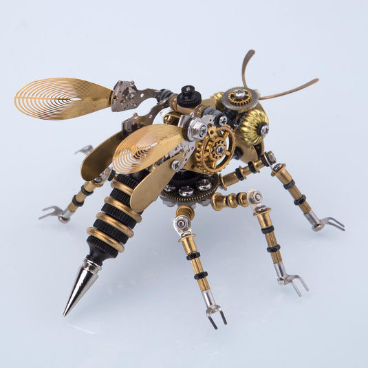 Hand Made Metal Insect 300Pcs+ Steampunk Mechanical Wasp Bee 3D Metal Insect Model – metalkitor