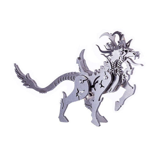 Conjunto de rompecabezas de metal de bricolaje 3D Kit de modelo de manejo de rompecabezas - Bestia de cabra/Unicornio