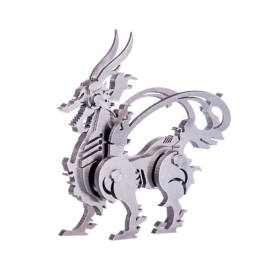 3D DIY Metall Puzzle Assembly Jigsaw Crafts Model Kit - Ziegenbiest/Unicorn