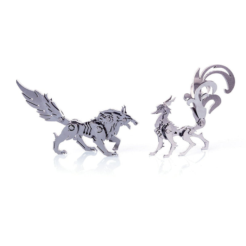 Load image into Gallery viewer, 4pcs Metal DIY Assembly Detachable Unicorn Wolf Lion Fox Model 3D Puzzle Kit

