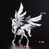 4PCS Metall DIY Assembly Abnehmbares Einhorn Wolf Lion Fox Model 3D -Puzzle -Kit