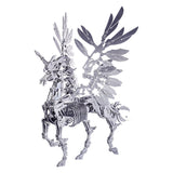 DIY 3D -assemblages metaal grote eenhoorn met vleugelpuzzelmodel