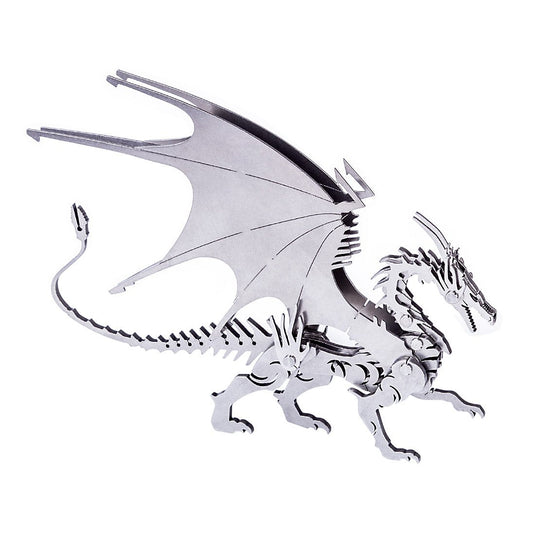 DIY 3D Metal Ice Dragon Puzzle Model Assembly Dinosaur Crafts