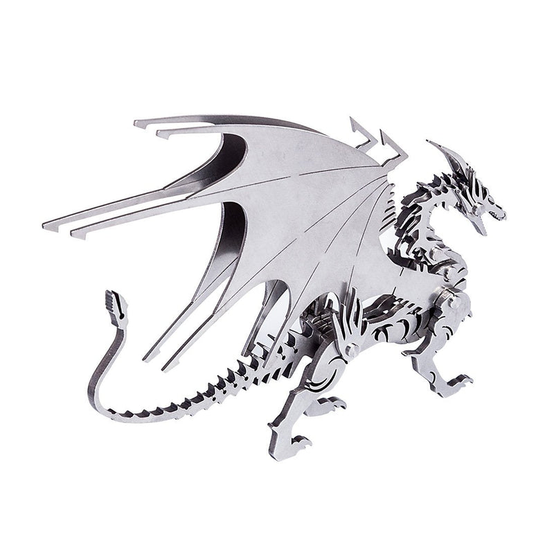 Laden Sie das Bild in Galerie -Viewer, {DIY 3D Metall Ice Dragon Puzzle Model Montage Dinosaurierhandwerk
