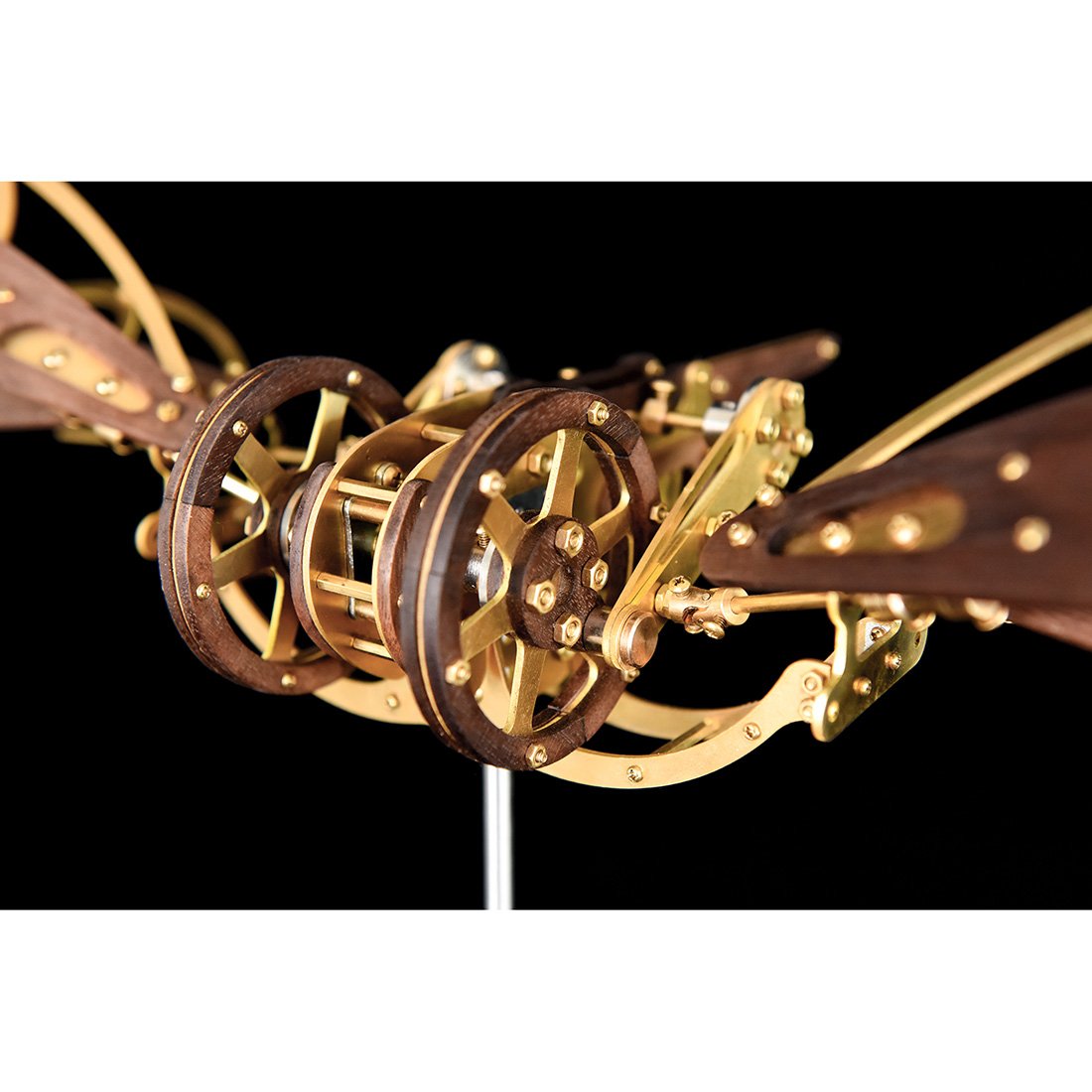 Verzamelbare dynamische mechanische mysterie Dragonfly diy metaal houten 3D -vliegtuigpuzzelmodel