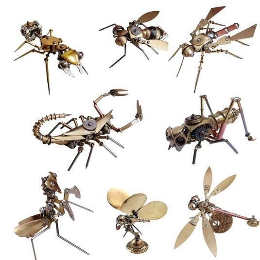 3D -Metallmechanische Insektenmodell Mecha Mantis Scorpion Biene