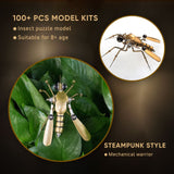 Minuscules insectes steampunk insectes 3D Metal Bugs Mosquito Earwigs Bee Model Kits Gadgets