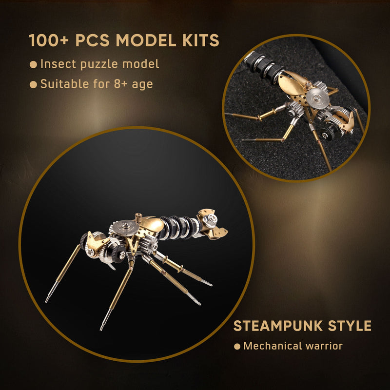 Laad de afbeelding in galerijviewer, Kleine Steampunk Insecten 3D Metal Bugs Mosquito Earwigs Bee Model Kits Gadgets

