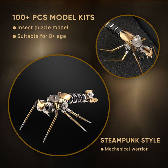 Minuscules insectes steampunk insectes 3D Metal Bugs Mosquito Earwigs Bee Model Kits Gadgets