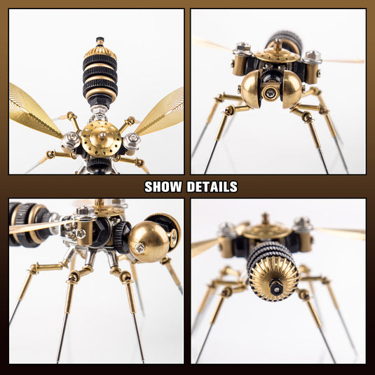 Tiny Steampunk Insekten 3D Metallwanzen Mosquito Ohrflügel Bienenmodell -Kits Gadgets
